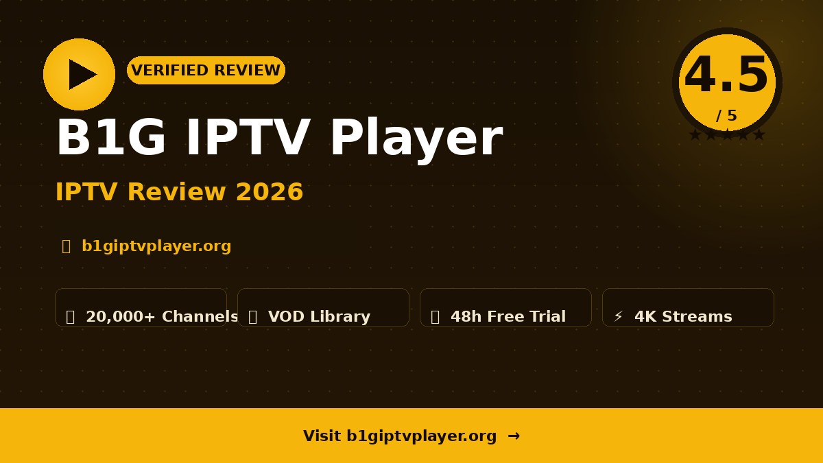 B1G IPTV Player Review 2026