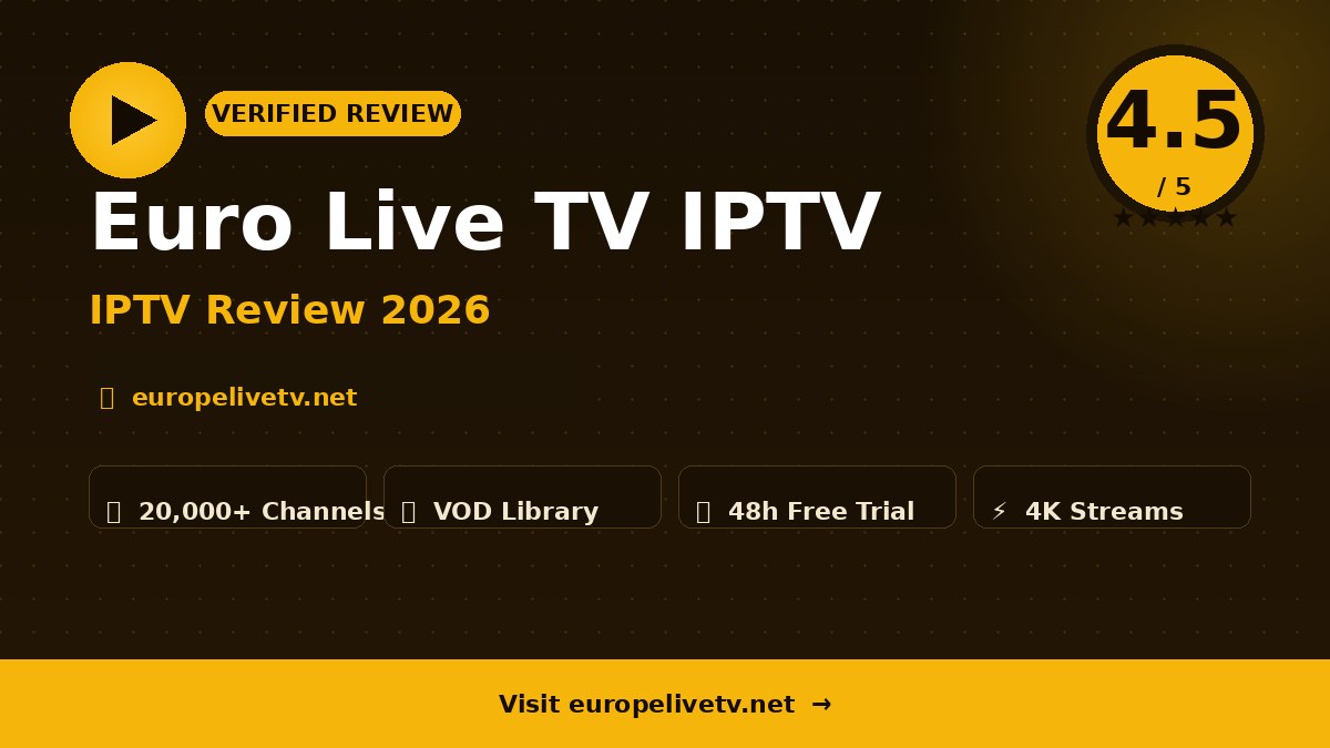 Euro Live TV IPTV Review 2026