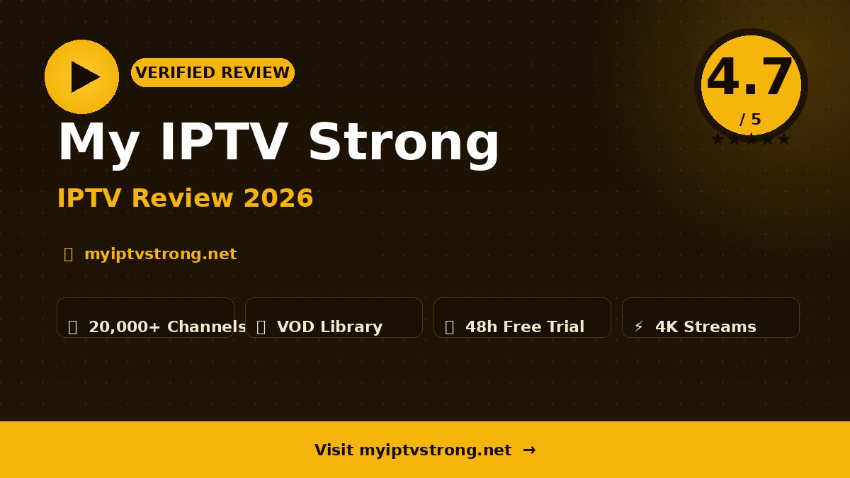 My IPTV Strong Review 2026