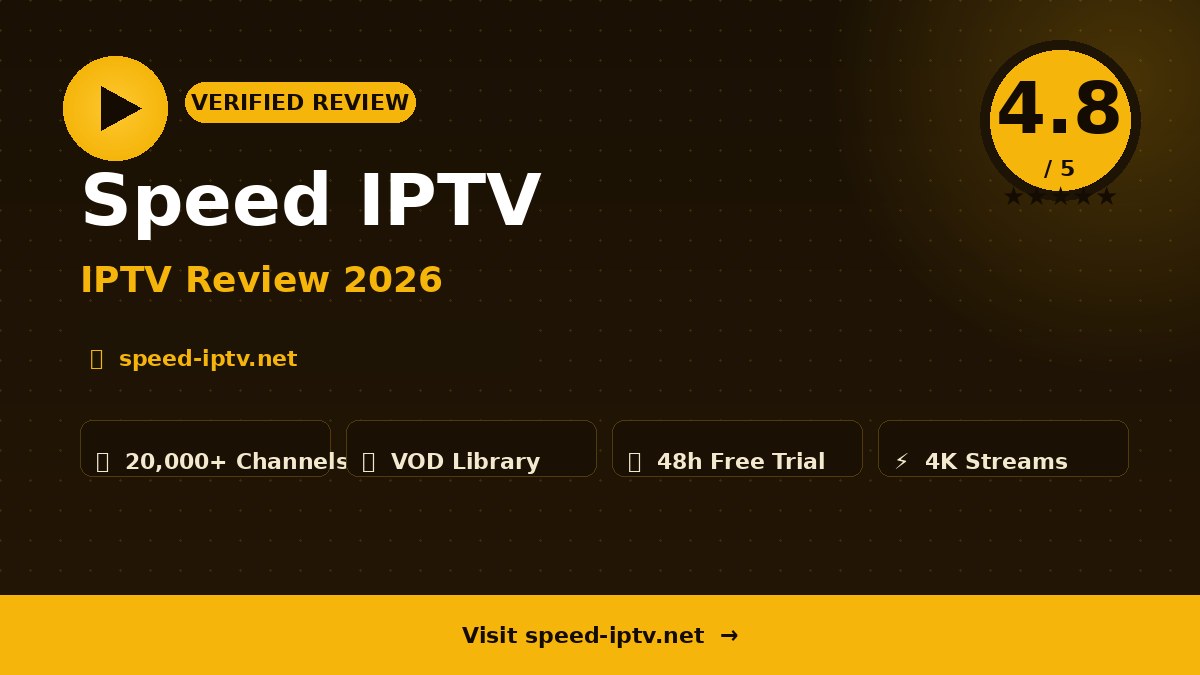 Speed IPTV Review 2026