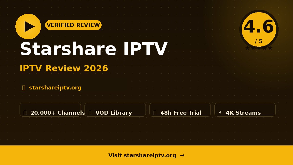 Starshare IPTV Review 2026